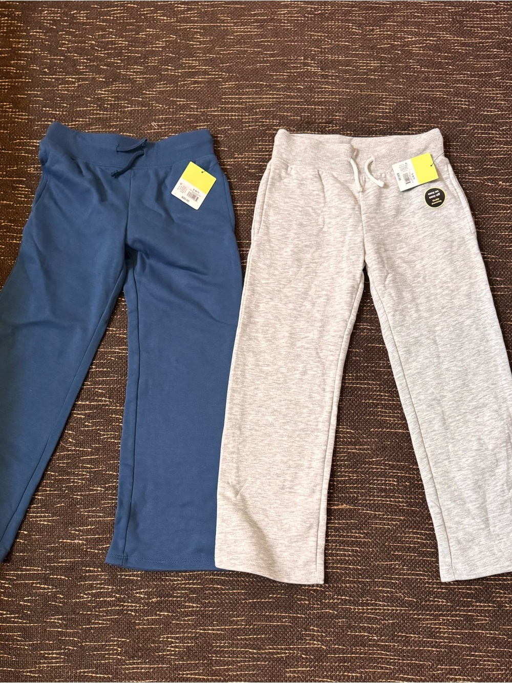 Kids Cozy Pull-On Joggers size S 6-7 - Blue and Light Gray